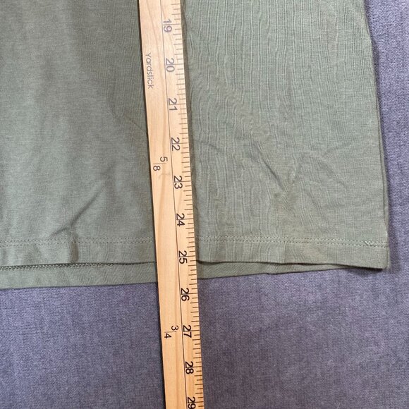 Chicos Olive Green V-Neck Short Sleeve Shirt Pima Cotton & Modal  Womens Size L - Picture 8 of 9